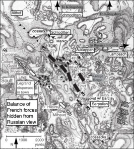 Map 23 Russian Initial Dispositions, Eylau Dawn, February 8, 1807